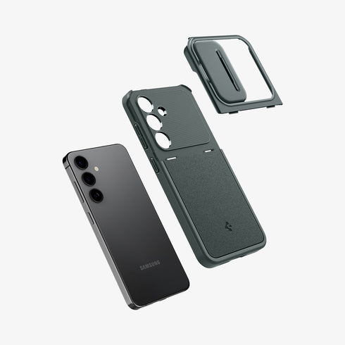ACS07313 - Galaxy S24 Ultra Case Optik Armor in Black showing the back